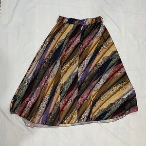 Multicolor Striped Women's Skirt